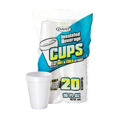 Dart Insulated Foam Cups 16 oz (20 ct)