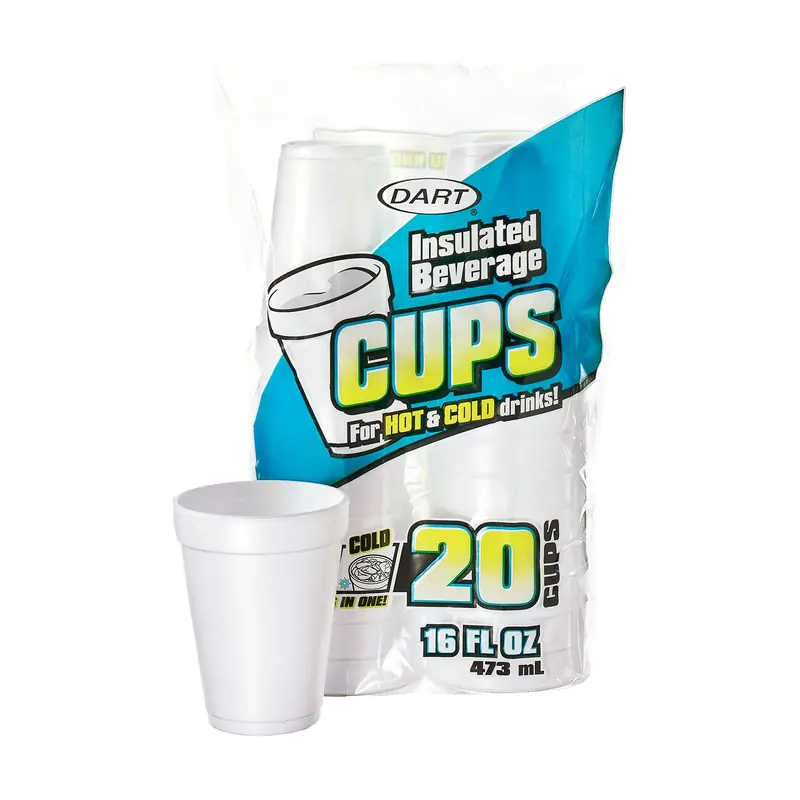 Dart Insulated Foam Cups 16 oz (20 ct)