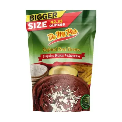 De Mi País Refried Red Beans (Frijoles Rojos Volteados) Bigger Size 42.33 oz