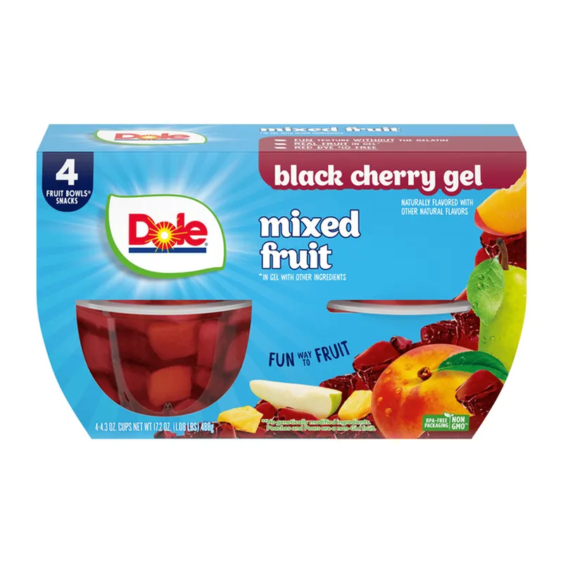 Fruit Bowls 4-pack – Black Cherry Gel Mixed Fruit