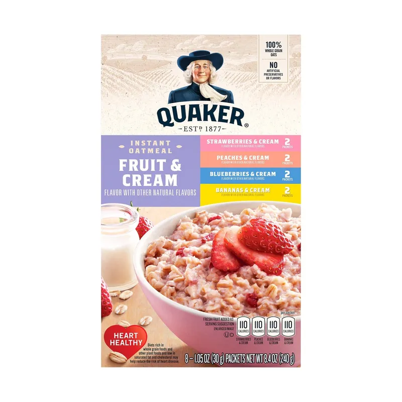 Quaker Instant Oatmeal Fruit & Cream